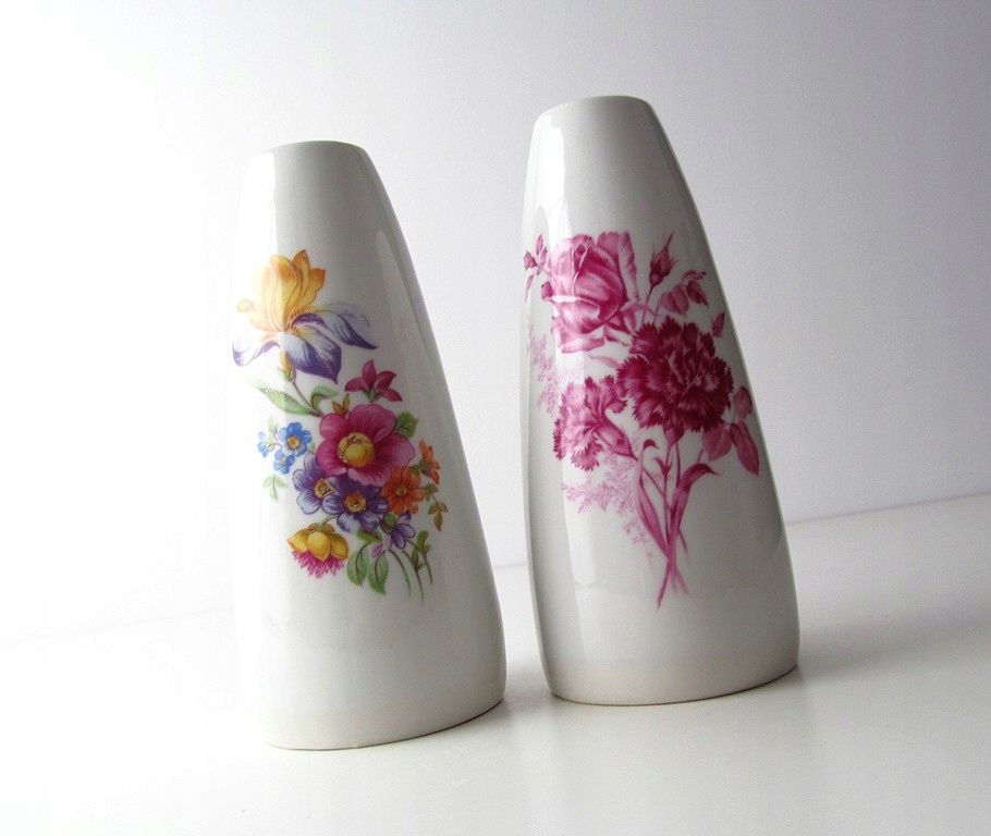 2x porcelanowy wazon wazonik kwiaty