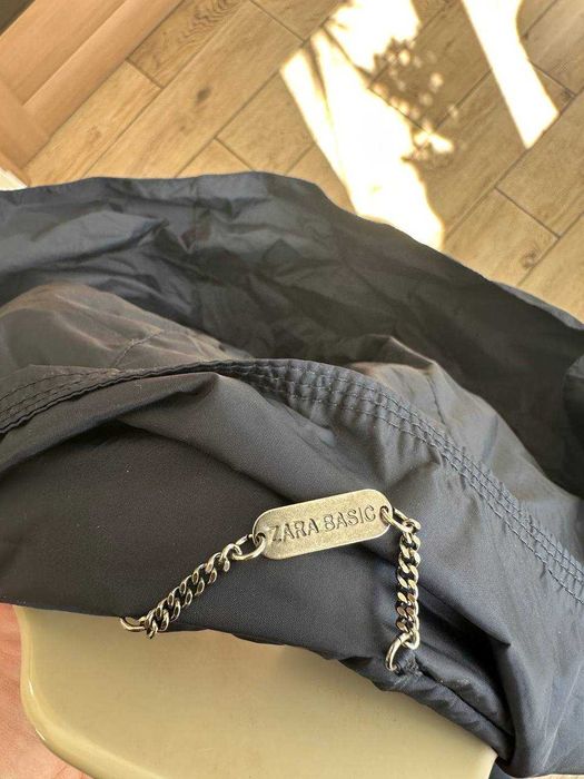 Темно-синій тренч ZARA