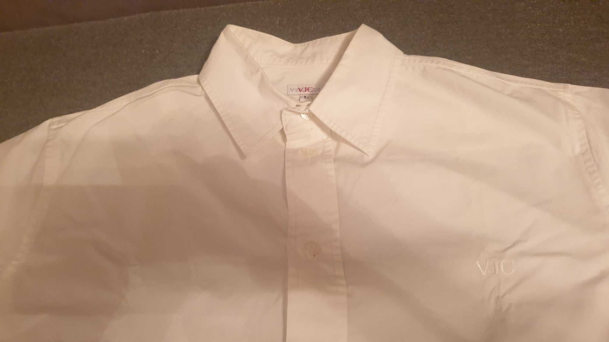 Koszula Versace Jeans Couture, M/L, biała, krótki rękaw, stan bdb-