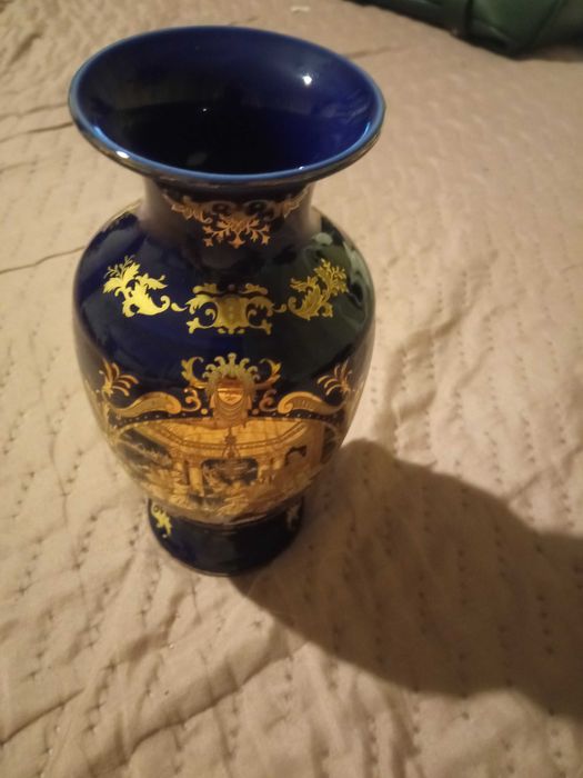 Wazon chińska porcelana malowana kobalt