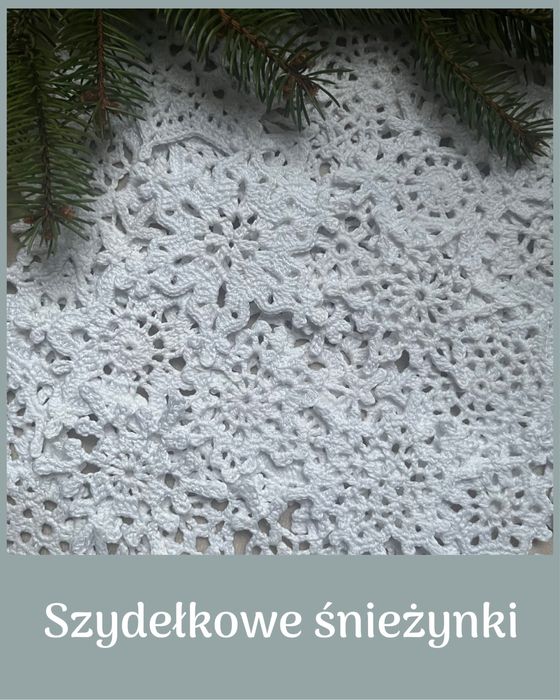Szydełkowe śnieżynki i gwiazdki; ozdoby na choinkę