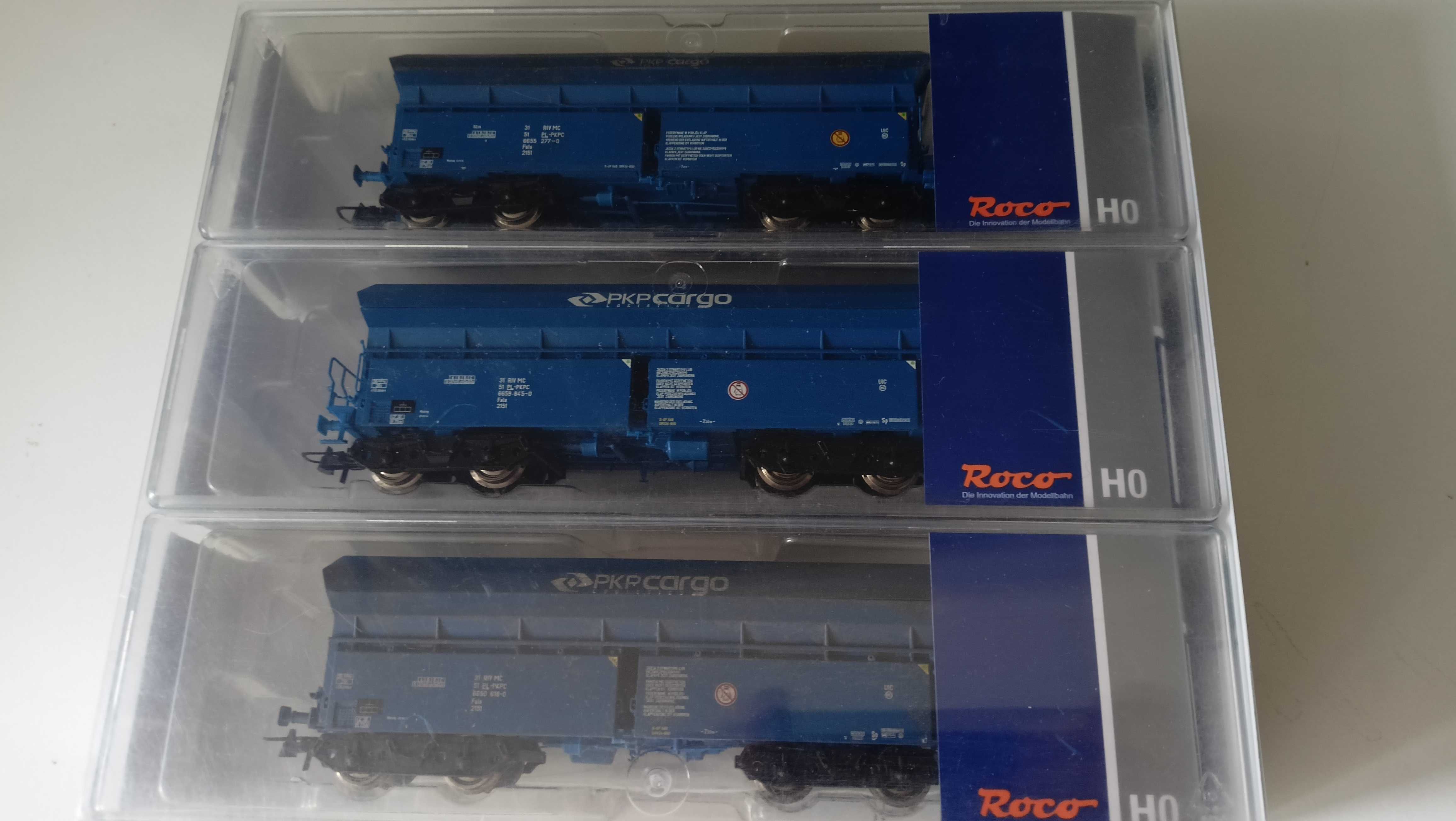 3 Set wagonów samowyładowczych Roco 76078 PKP Cargo H0