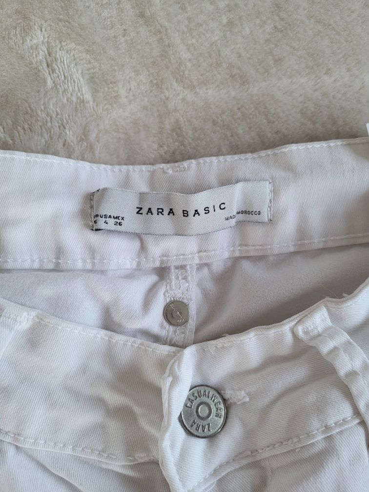 Spodnie / jeansy białe ZARA r. 36