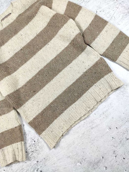 Sweter wełniany kaszmir Avoca Irleand paski jesienny r. M/L