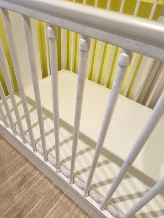 Łóżeczko dziecięce z szufladą 3 poziomy, wyjmowane szczebelki