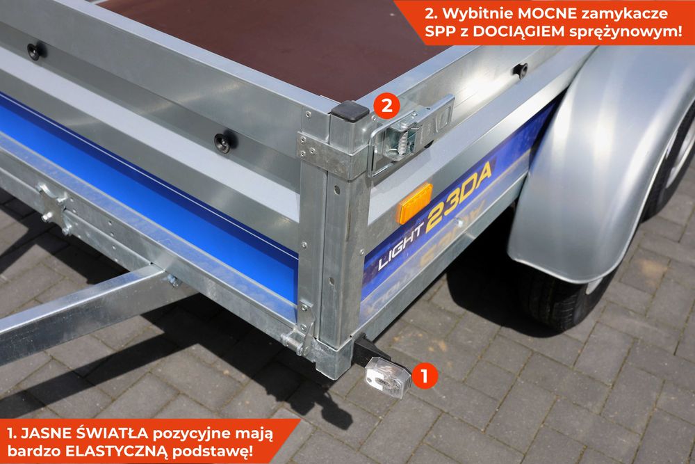 SOLIDNA przyczepka 2 osiowa VESTA LIGHT 25DA  251 x131x38 spawana nowa