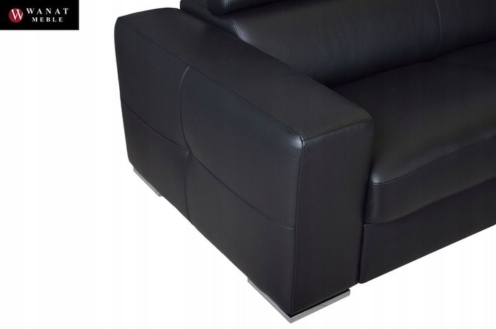 Nowoczesny Zestaw Wypoczynkowy Skóra Meble Wanat