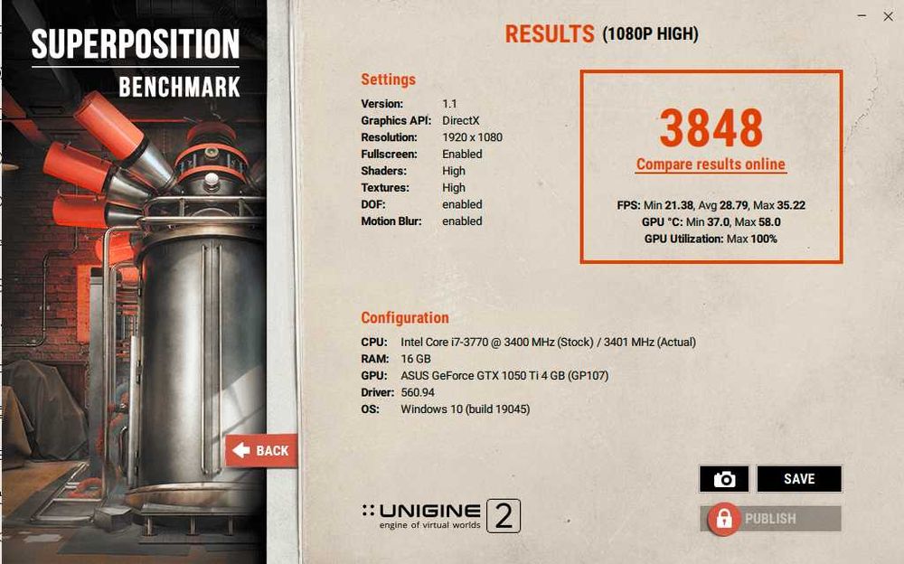 Ігровий ПК i7 3770 4 ядра GTX1050Ti 4Gb, 16Gb, SSD 500Gb, налаштований