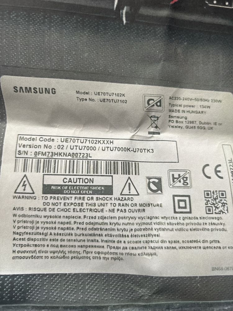 Głośniki  do tv samsung UE70TU7102KXXH