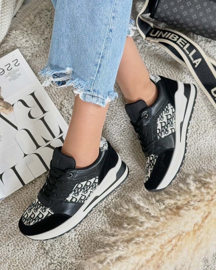36 37 38 sneakersy 39 40 41 adidasy na koturnie z printem sportowe