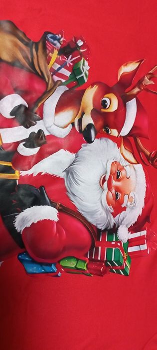 T shirt damski z motywem mikołaja r.L Nowa