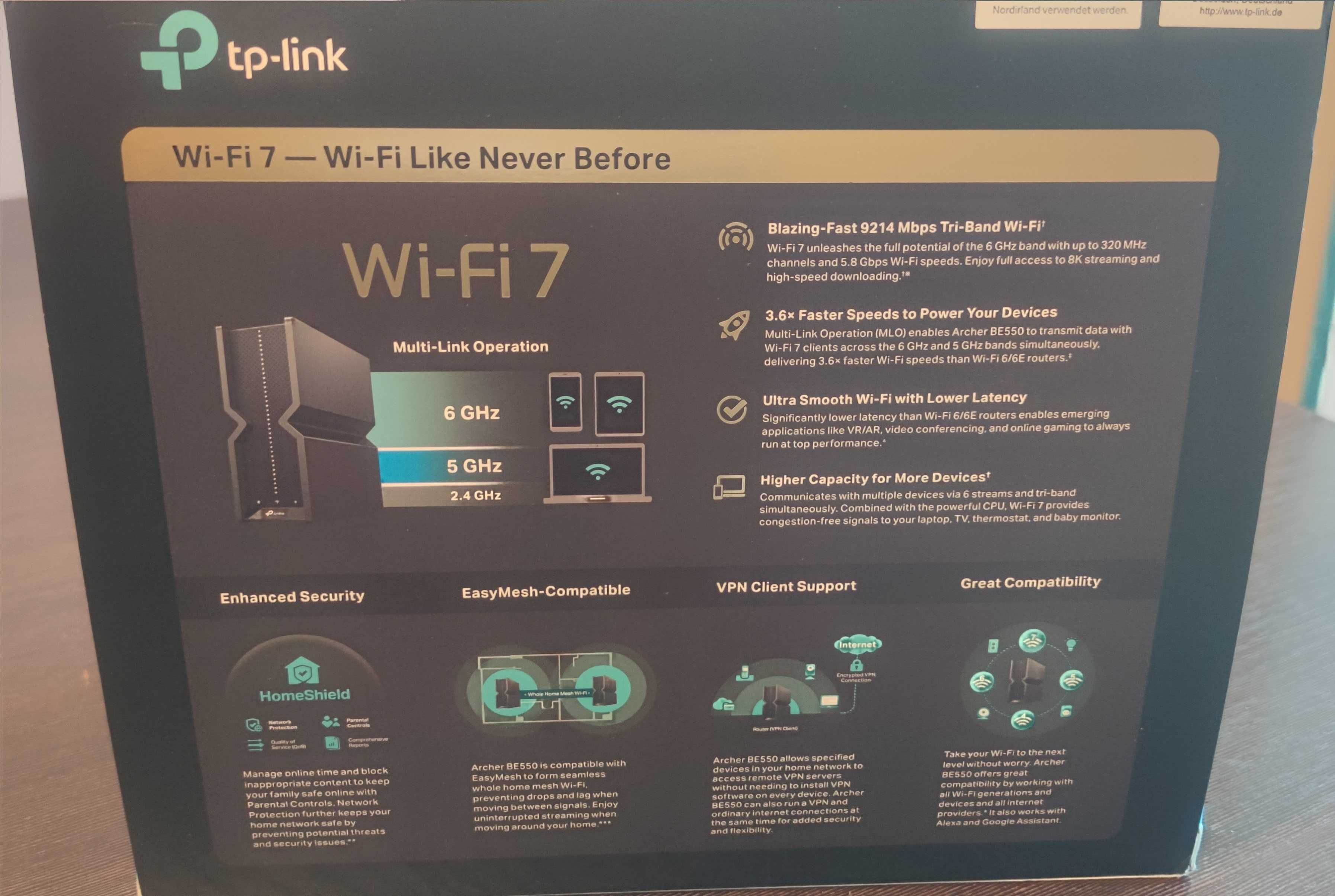 Router TP LINK BE550 Tri-Band Wi-Fi 7 BE9300