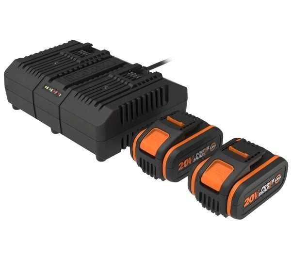 Podwójna Dwuportowa ładowarka PowerShare 20 V Worx WA3883