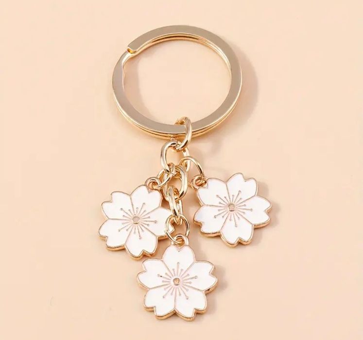 Piękny Kwiatowy Brelok Breloczek do Kluczy Kwiaty Kwiatki