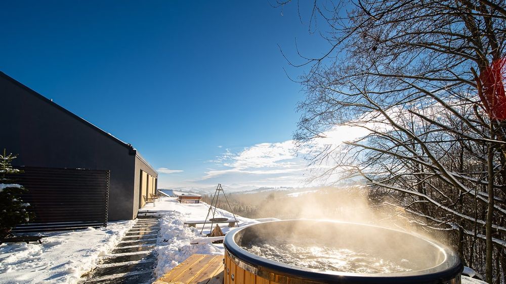 Domek w górach na Ferie z JACUZZI SAUNĄ BANIĄ 10 osób Panieński