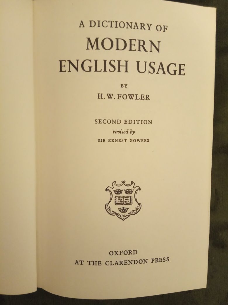 Fowlers Modern English Usage Second Edition