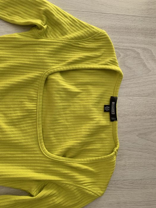 Żółte damskie body Missguided