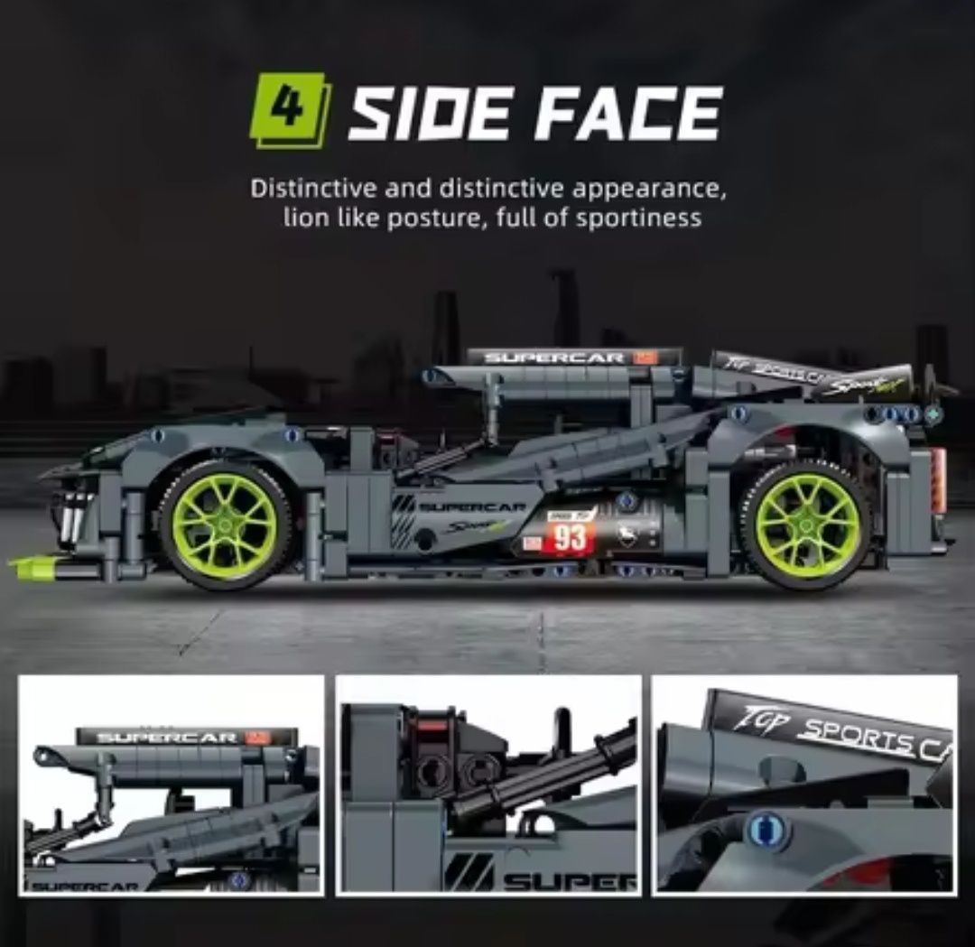 Nowe Klocki typu technic Supercar 1280 elementów