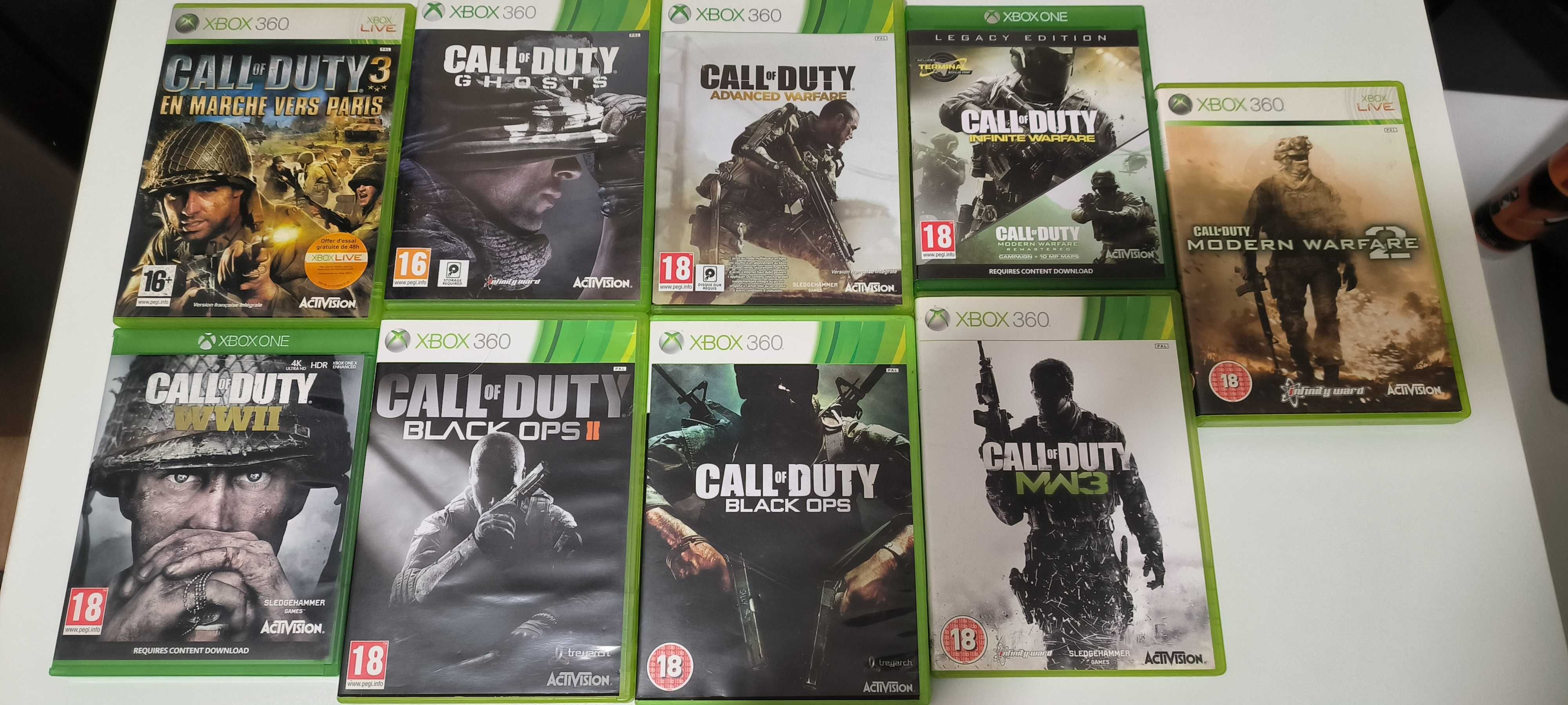 Jogos e xbox One, coleção Call of Duty e outros