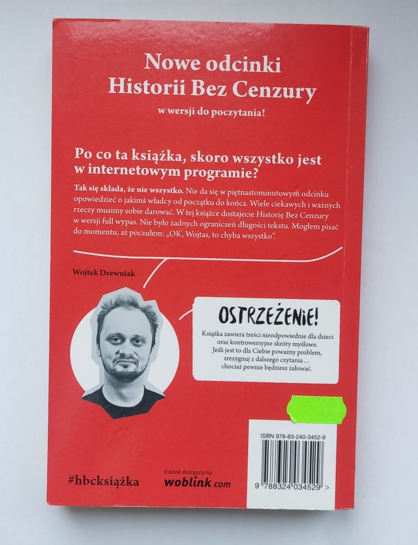 Historia bez Cenzury 1, Wojciech Drewniak, dobry stan, miękka okładka