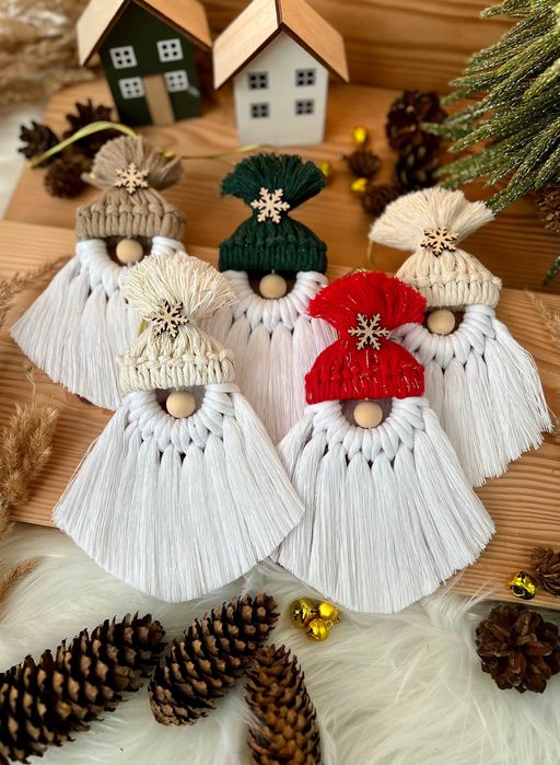 Ręcznie Robione Mikołaje ze Sznurka