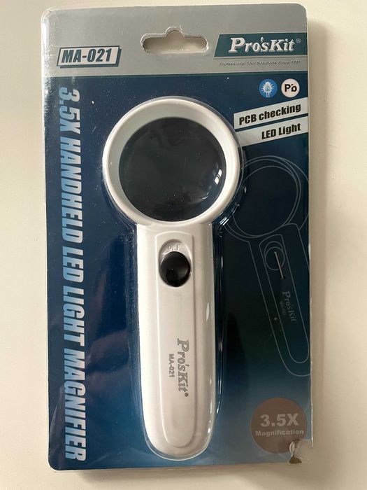 Lupa 3.5x Com Luz Led Proskit Ma-021 Ideal para Electronica