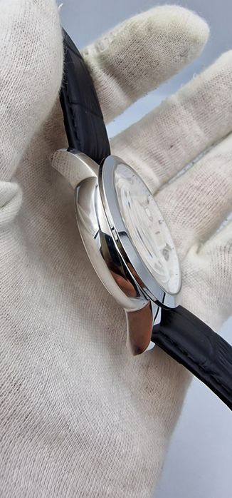 Wielki Atlantic Sealine Chronograph Black&White - szafir - skóra Swiss