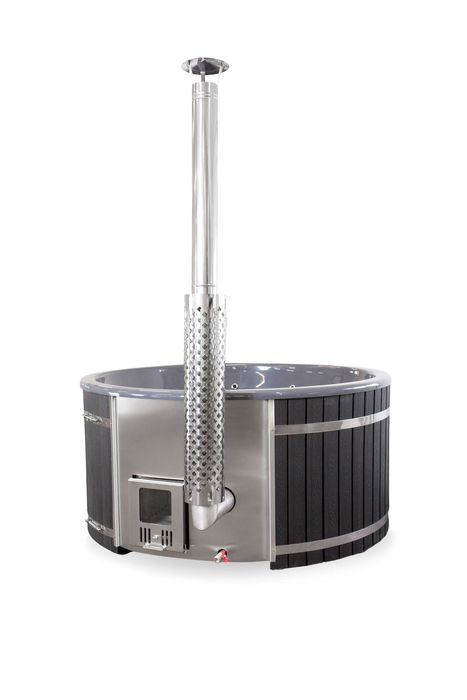 Hit! Balia ogrodowa Semba 200 cm WPC + piec i masaż kombinowany 12dysz