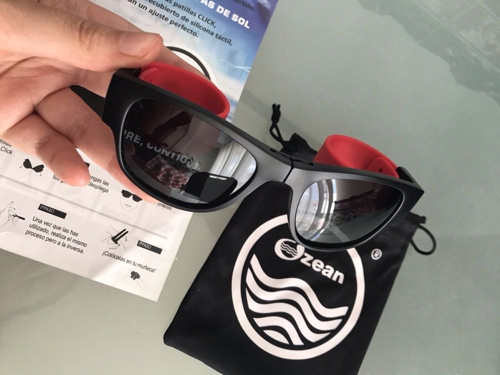 Oculos de Sol desportivos desdobráveis para surf, corrida