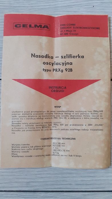 szlifierka oscylacyjna PRXg 92 B