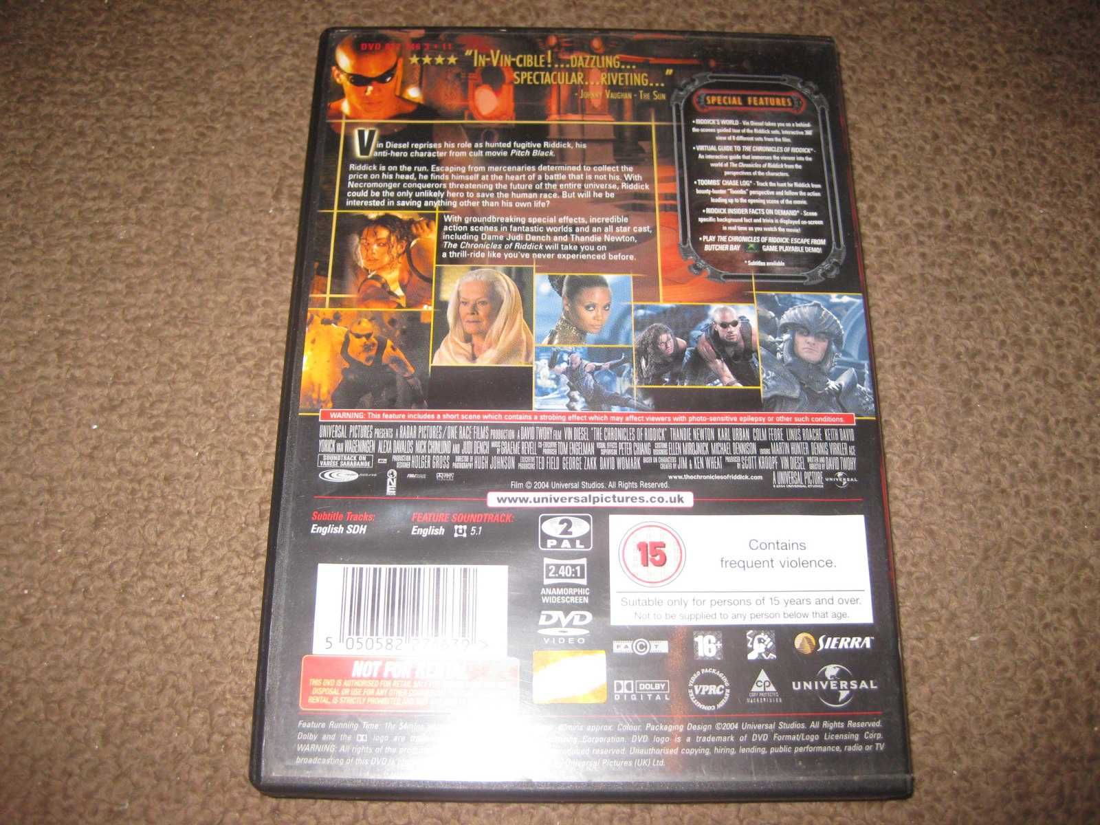 DVD "As Crónicas de Riddick" com Vin Diesel