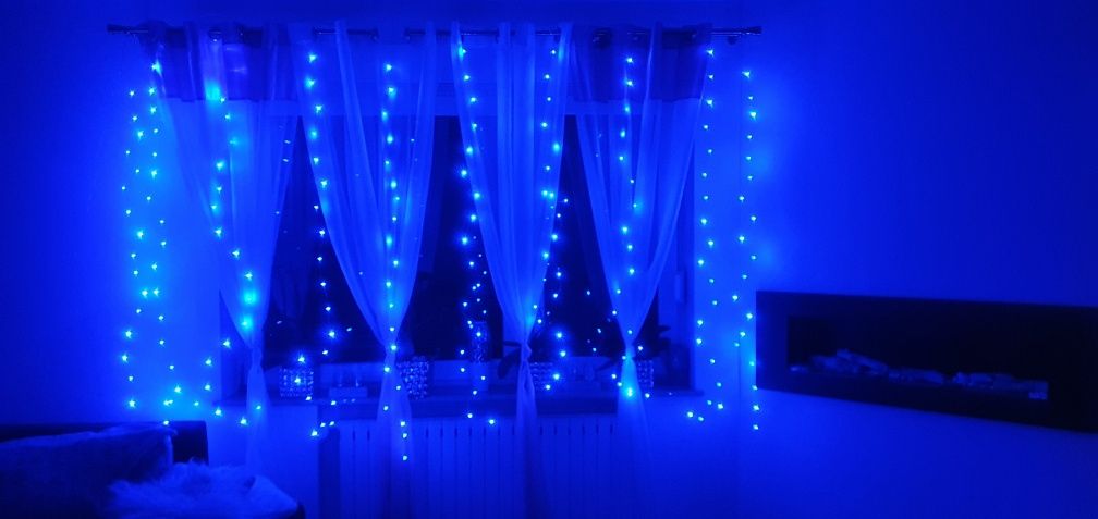 Girlanda świąteczna Kurtyna świetlna 3x1 niebieska