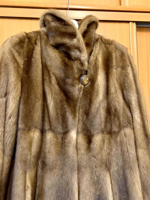 Piękne, długie futro z norek 40/42