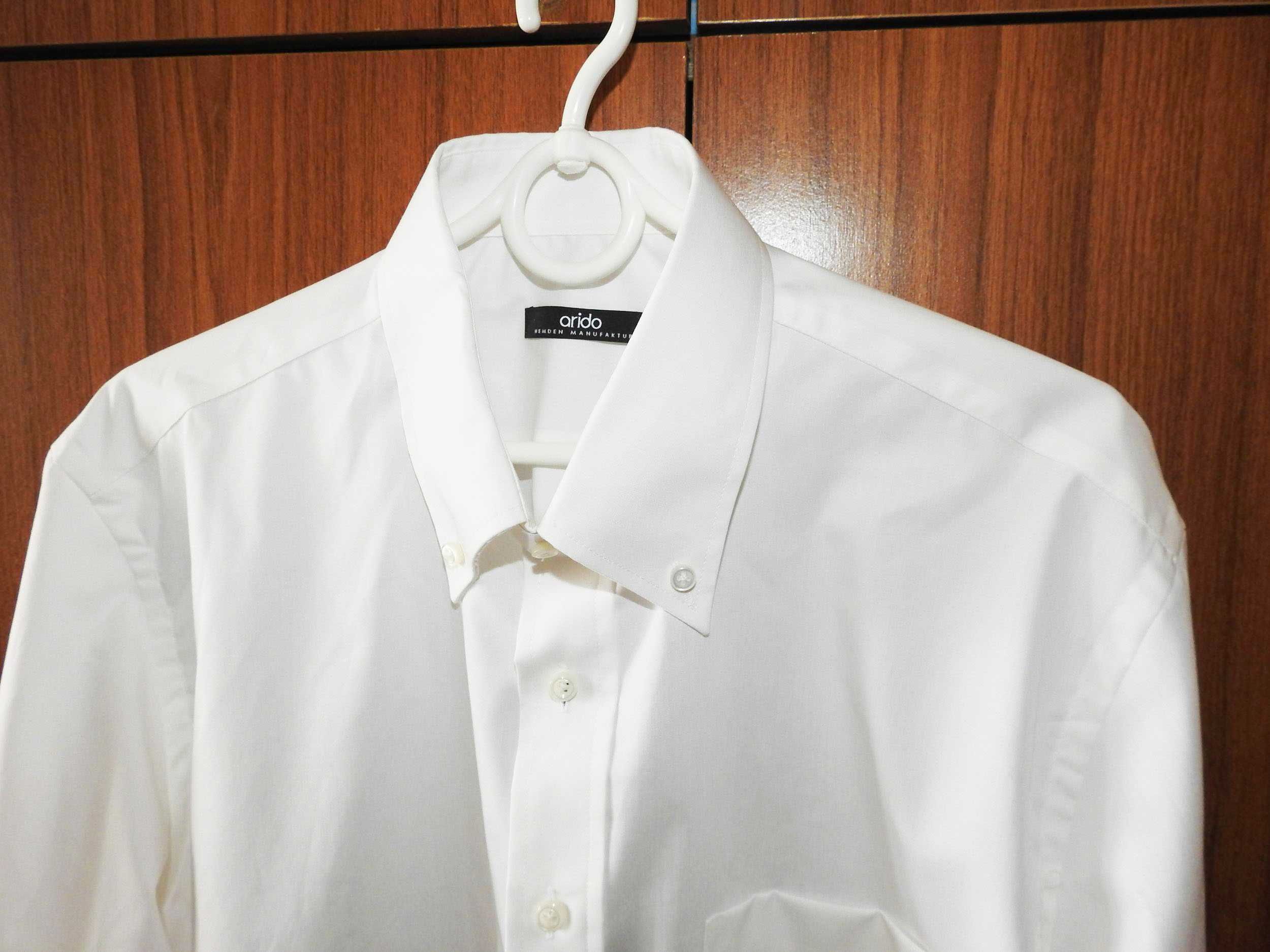 Nowa biała koszula męska - długi rękaw XL