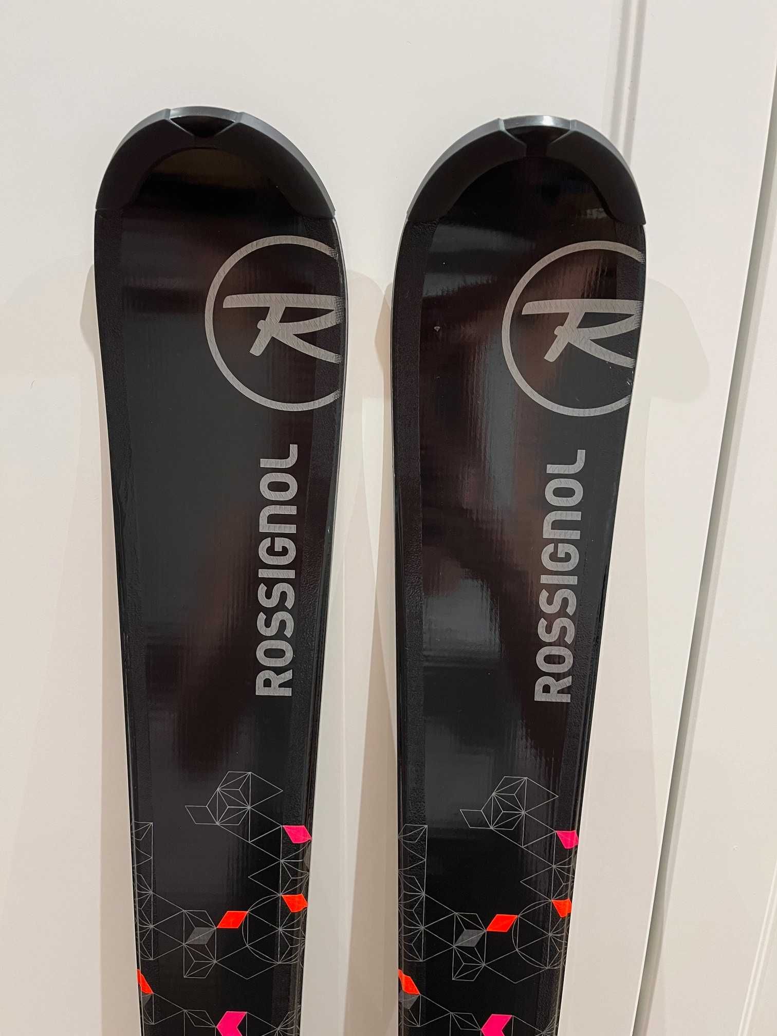 Nowe narty ROSSIGNOL Attraxion 162 CM z kijkami i pokrowcem na narty