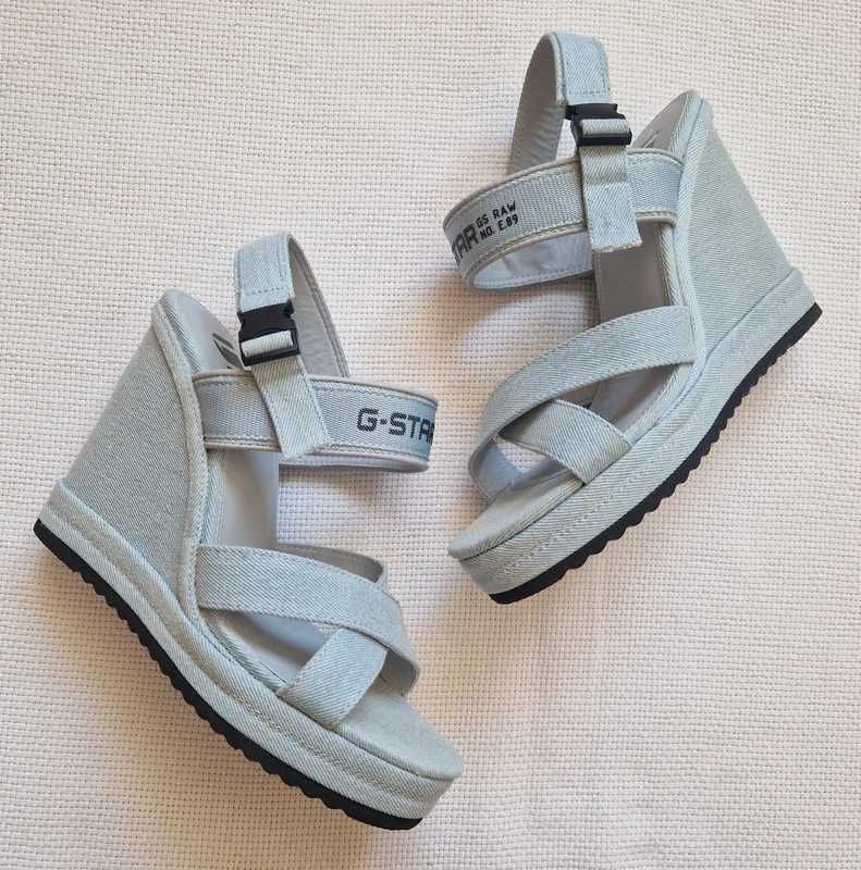 G star raw sandały koturny jeansowe 41 40