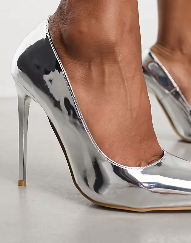 Simmi London 39 Srebrne Czółenka Agathia R13024