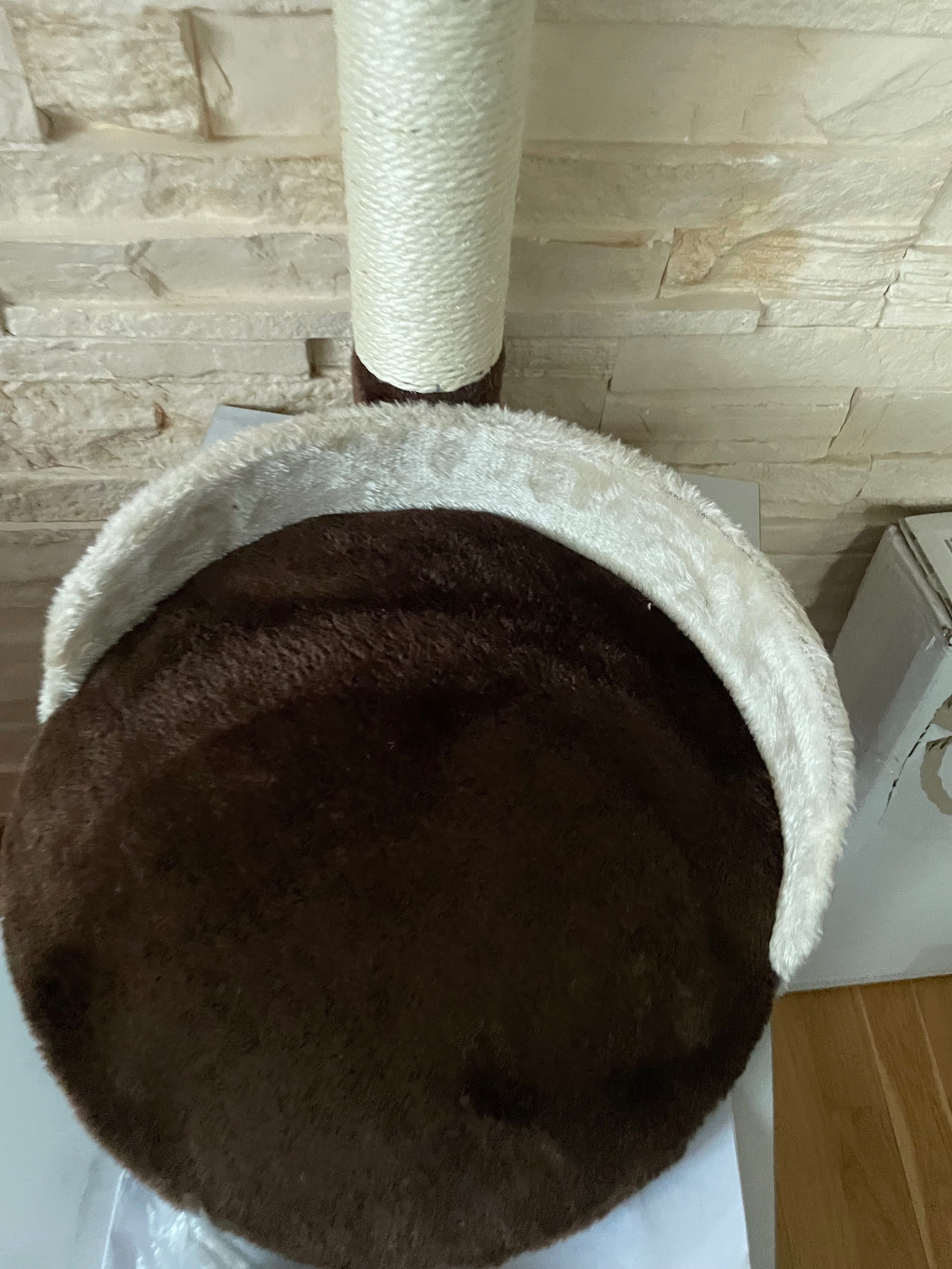 LIONTO Drapak Z Legowiskiem + Zabawka Dla Kota 65cm, kolor brązowy