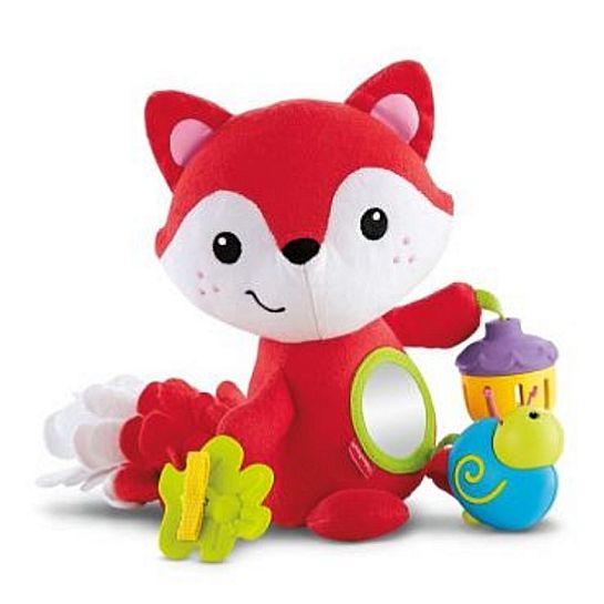 NOWY duży pluszowy LISEK z 5-cioma zabawkami Fisher Price 0+