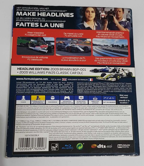 F1 2018 - Jogo Ps4