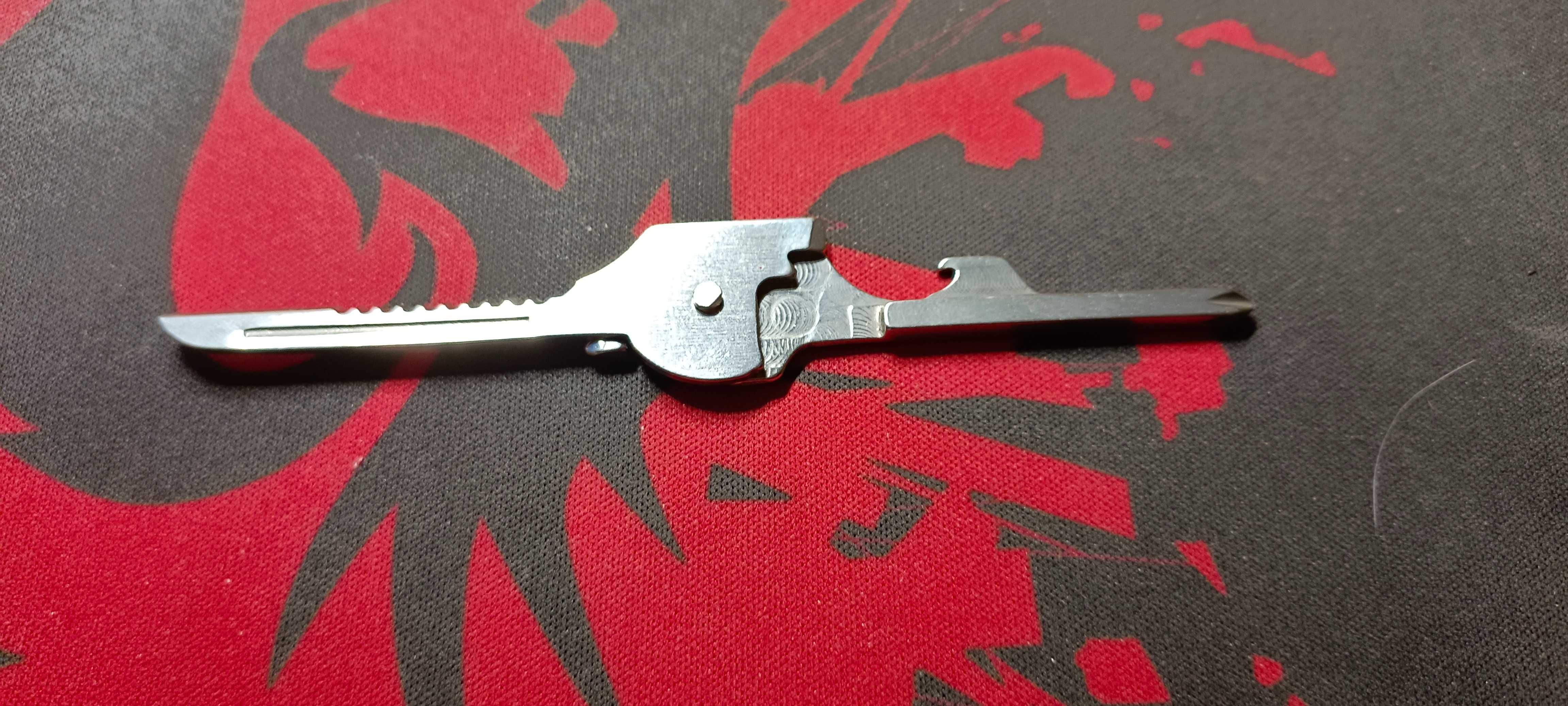 Multitool (narzędzie 6 w 1) w kształcie klucza, EDC