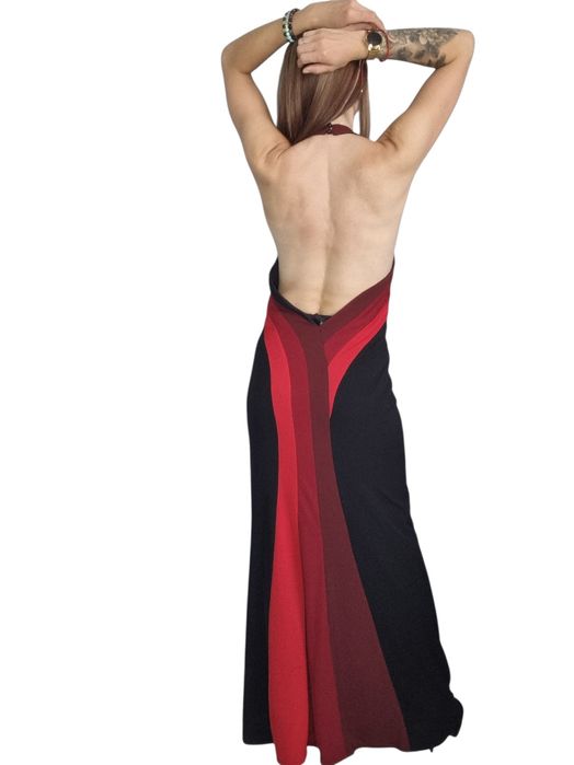 Czarno Bordowa sukienka angie rozmiar M/L