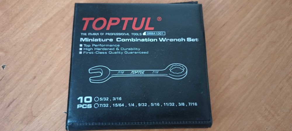 Набір мініатюрних комбінованих ключів TOPTUL