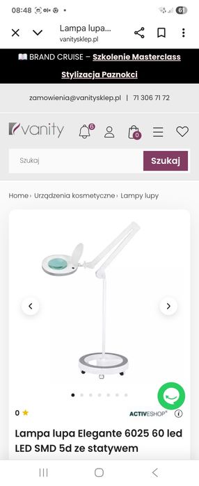 Lampa kosmetyczna elegante