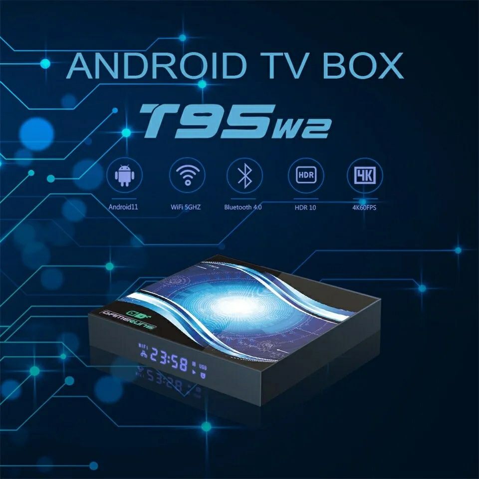 Смарт тв-приставка Android 11 TV Box налаштована T95W2 2/16 GB, S905W2