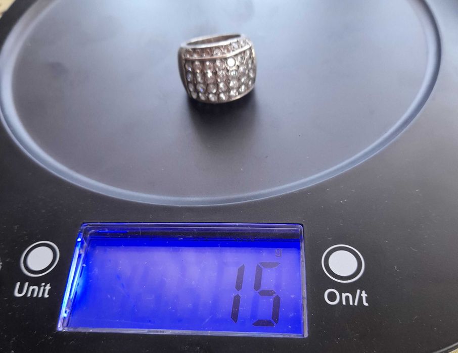 Potężny srebrny pierścionek plus kolczyki w cenie 90zł