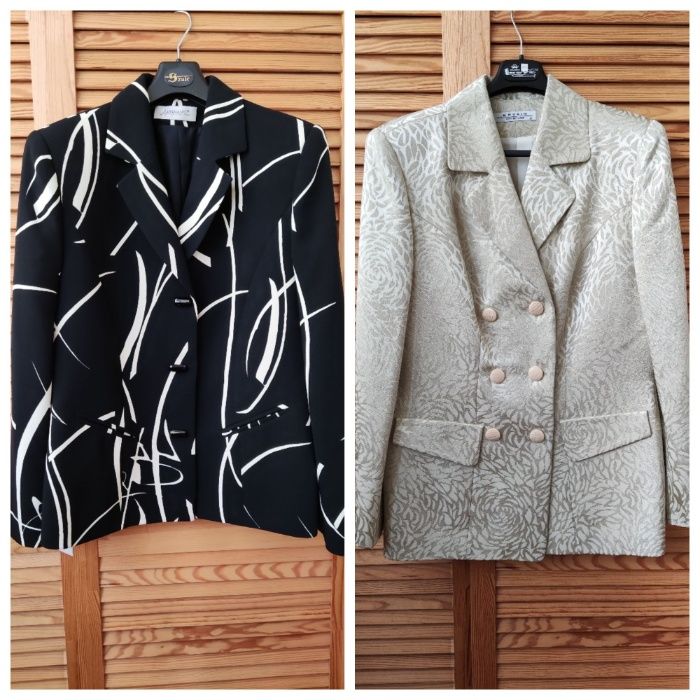 Пиджак М L черный песочный классический женский светлый офисный піджак