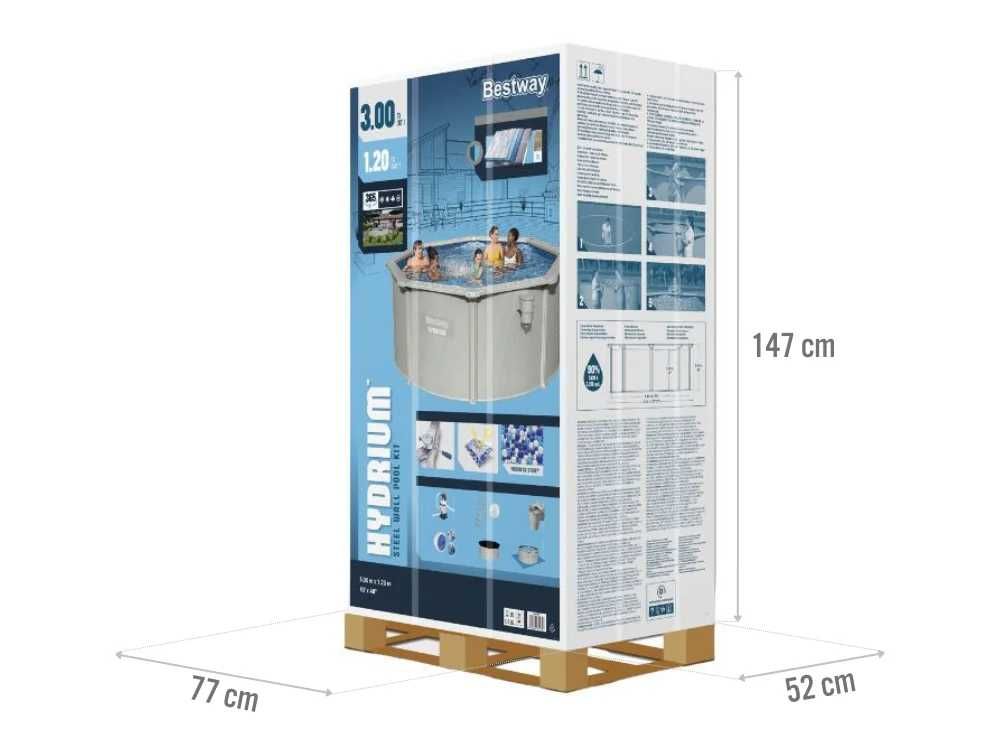 Basen Bestway 300x120 Ogrodowy Caloroczny Hydrium Nowy