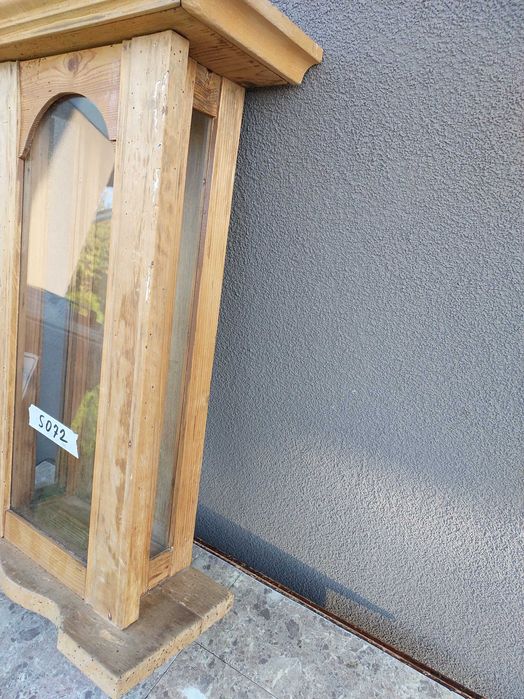 S072 Skrzynia obudowa starego zegara szafka kapliczka surowa