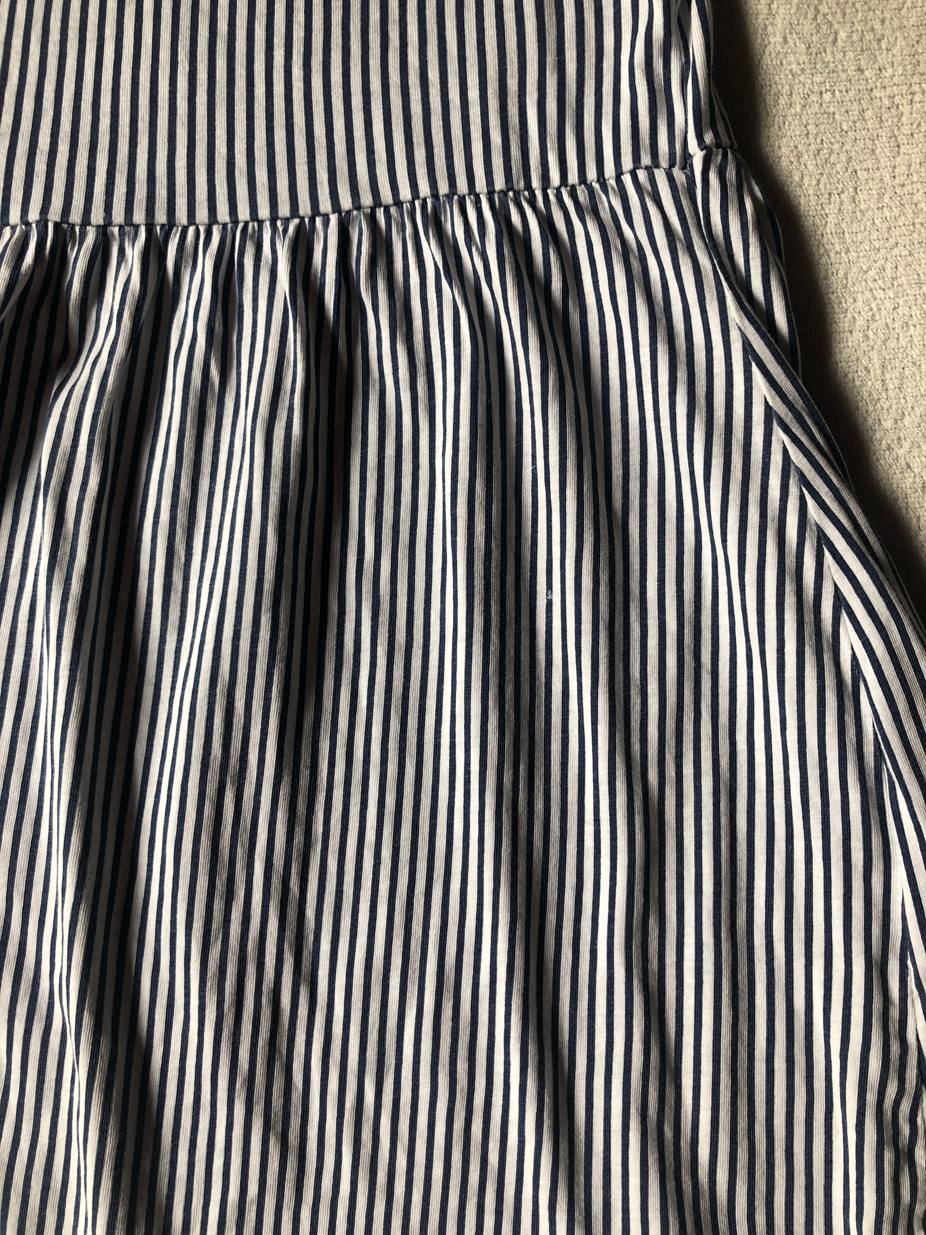 Sukienka letnia w paski niebiesko-białe, rozmiar 98/104, H&M